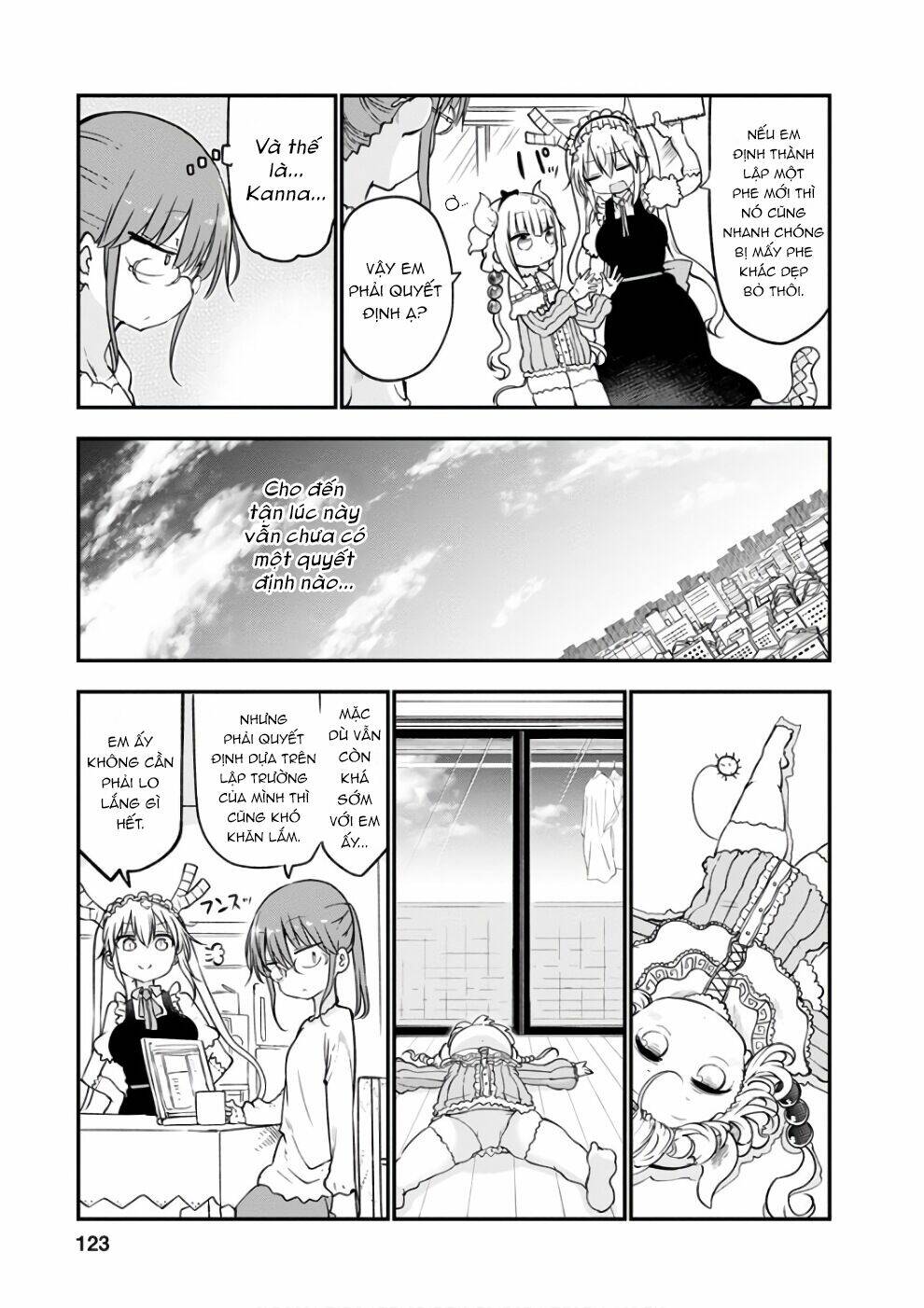 cuộc sống trả ơn của nàng rồng tohru! chapter 67: \"kanna và phe phái\" - Next chapter 68: \"kobayashi và chuyện kiêng rượu\"